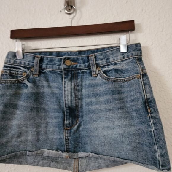 Free People Beat of The Music Mini Denim Skirt Women's Size 2 Medium Wash - Picture 3 of 6